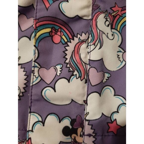 Girls Size 4 Disney Store Minnie Mouse Unicorn Packable Hooded Jacket Ears - Picture 5 of 10
